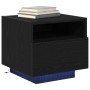 Armarios de Noche con Luces LED 2 pcs Negro Roble 40x39x37 cm de , Mesitas de noche - Ref: Foro24-863071, Precio: 114,19 €, D...