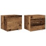 Mesas de Noche con Luces LED 2 pcs Montadas en la Pared Madera Vieja de , Mesitas de noche - Ref: Foro24-863073, Precio: 116,...