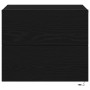 Cabinet de Noche con LED Montado en la Pared Roble Negro 50x39x41 cm de , Mesitas de noche - Ref: Foro24-863076, Precio: 68,9...