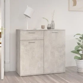 Betongraues Sperrholz-Sideboard 80x36x75 cm von vidaXL, Sideboards - Ref: Foro24-805774, Preis: 88,87 €, Rabatt: %