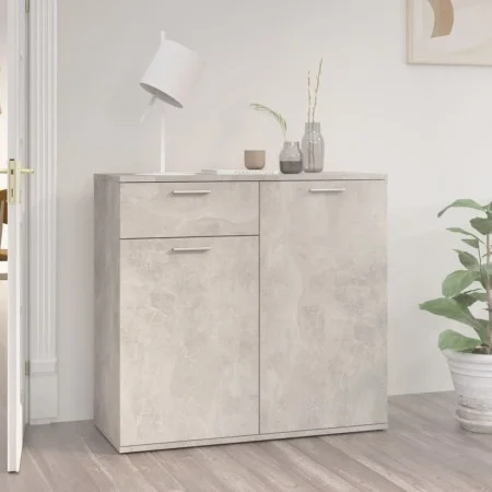 Concrete gray plywood sideboard 80x36x75 cm by vidaXL, Sideboards - Ref: Foro24-805774, Price: 85,91 €, Discount: %