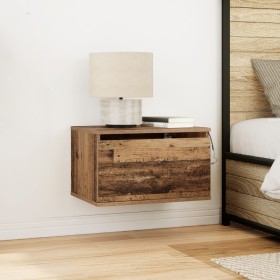 Cabinet de Noche con LED Montado en la Pared Madera Vieja 50x36x30 cm by , Nightstands - Ref: Foro24-863078, Price: 55,10 €, ...