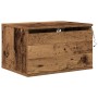 Cabinet de Noche con LED Montado en la Pared Madera Vieja 50x36x30 cm de , Mesitas de noche - Ref: Foro24-863078, Precio: 55,...