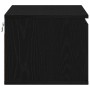 Mesita de Noche con LED Montada en la Pared de Roble Negro 50x36x30 cm de , Mesitas de noche - Ref: Foro24-863082, Precio: 58...