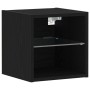 mueble para TV LED  Negro Roble 30x28,5x30 cm Madera reciclada | Foro24.es | Tu tienda online para hogar, jardín y más Foro24.es