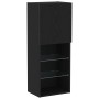 Gabinete de TV con luces LED Negro Roble 40,5x30x102 cm von , TV-Möbel - Ref: Foro24-863089, Preis: 73,74 €, Rabatt: -5%%