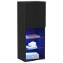 Gabinete de TV con luces LED Negro Roble 40,5x30x102 cm von , TV-Möbel - Ref: Foro24-863089, Preis: 73,74 €, Rabatt: -5%%