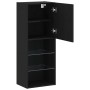 Gabinete de TV con luces LED Negro Roble 40,5x30x102 cm von , TV-Möbel - Ref: Foro24-863089, Preis: 73,74 €, Rabatt: -5%%