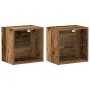 Estante Flotante 2 piezas Madera Vieja 40x28,5x40 cm Madera Elaborada von , Schränke und Lagerung - Ref: Foro24-863091, Preis...