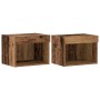 Gabinetes de Pared con Luces LED 2 pcs Madera Vieja 40x30x30 cm von , TV-Möbel - Ref: Foro24-863099, Preis: 54,50 €, Rabatt: ...