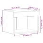 Armario de pared con luces LED Madera Vieja 40x30x30 cm von , TV-Möbel - Ref: Foro24-863098, Preis: 37,66 €, Rabatt: -5%%