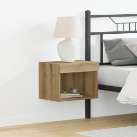 Gabinetes de Pared con Luces LED 2 pcs Roble Artesanal 40x30x30 cm by , TV Furniture - Ref: Foro24-863101, Price: 56,34 €, Di...