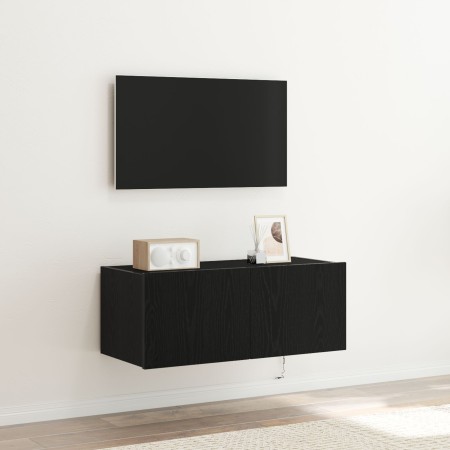 Gabinete de TV con luces LED Negro Roble 80x35x31 cm von , TV-Möbel - Ref: Foro24-863108, Preis: 67,64 €, Rabatt: %