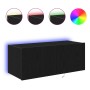 Gabinete de TV con luces LED Negro Roble 80x35x31 cm von , TV-Möbel - Ref: Foro24-863108, Preis: 67,64 €, Rabatt: %