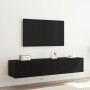 Gabinetes de pared para TV con luces LED 2 piezas Roble Negro 80x35x31 cm von , TV-Möbel - Ref: Foro24-863109, Preis: 125,34 ...