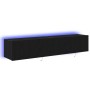 Gabinetes de pared para TV con luces LED 2 piezas Roble Negro 80x35x31 cm von , TV-Möbel - Ref: Foro24-863109, Preis: 125,34 ...