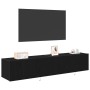 Gabinetes de pared para TV con luces LED 2 piezas Roble Negro 80x35x31 cm von , TV-Möbel - Ref: Foro24-863109, Preis: 125,34 ...