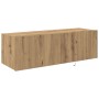 Armario de TV con luces LED roble artesano 100x35x31 cm von , TV-Möbel - Ref: Foro24-863111, Preis: 79,03 €, Rabatt: -5%%
