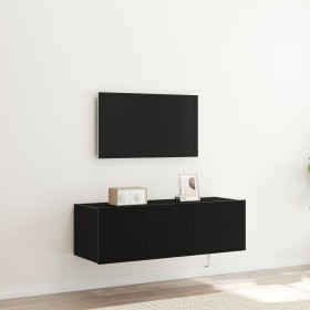 Cabinet de pared para TV con luces LED Negro Roble 100x35x31 cm von , TV-Möbel - Ref: Foro24-863112, Preis: 83,83 €, Rabatt: ...