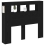 Cabecero de Almacenamiento con Luces LED Roble Negro 120x18,5x103,5 cm de , Cabeceros y pies de cama - Ref: Foro24-863114, Pr...