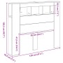 Cabecero de Almacenamiento con Luces LED Roble Negro 120x18,5x103,5 cm de , Cabeceros y pies de cama - Ref: Foro24-863114, Pr...