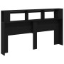 Cabezal de Almacenamiento con Luces LED Roble Negro 180x18,5x103,5 cm von , Kopf- und Fußteile - Ref: Foro24-863115, Preis: 1...