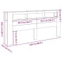 Cabecero de Almacenamiento  con Luces LED Madera Negra 220x18,5x103,5 cm | Foro24.es | Tu tienda online para hogar, jardín y más Foro24.es