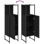 Armario de baño Negro Roble 33x33x120,5 cm Madera elaborada by , bathroom vanities - Ref: Foro24-863122, Price: 61,44 €, Disc...
