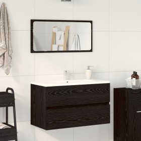 Conjunto de muebles de baño de 2 piezas en roble negro de madera compuesta von , Badezimmermöbel - Ref: Foro24-863137, Preis:...