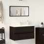 Conjunto de muebles de baño de 2 piezas en roble negro de madera compuesta by , Bathroom furniture - Ref: Foro24-863137, Pric...
