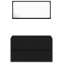 Conjunto de muebles de baño de 2 piezas en roble negro de madera compuesta by , Bathroom furniture - Ref: Foro24-863137, Pric...