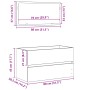 Conjunto de muebles de baño de 2 piezas en roble negro de madera compuesta by , Bathroom furniture - Ref: Foro24-863137, Pric...