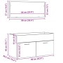 Set de Muebles de Baño de 2 Piezas en Madera Ingenierizada de Roble Negro von , Badezimmermöbel - Ref: Foro24-863138, Preis: ...