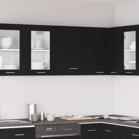 Gabinete Colgante de Roble Negro 50x31x60 cm Hecho de Madera Elaborada von , Küchenschränke - Ref: Foro24-863142, Preis: 56,3...