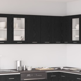Gabinete Colgante de Roble Negro 60x31x60 cm Hecho de Madera Elaborada by , Kitchen cabinets - Ref: Foro24-863143, Price: 63,...
