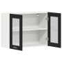 Gabinete de vidrio colgante negro de 80x31x60 cm hecho de madera elaborada von , Küchenschränke - Ref: Foro24-863147, Preis: ...