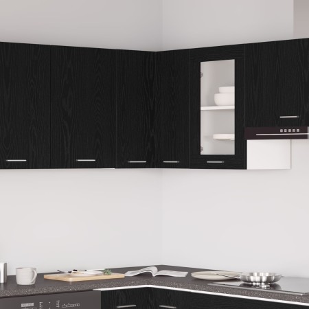 Gabinete de esquina colgante - Roble negro - 57x57x60 cm - Hecho de madera elaborada von , Küchenschränke - Ref: Foro24-86314...
