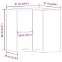 Gabinete de esquina colgante - Roble negro - 57x57x60 cm - Hecho de madera elaborada von , Küchenschränke - Ref: Foro24-86314...