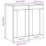 Gabinete de vidrio colgante en roble negro - 60x31x60 cm von , Küchenschränke - Ref: Foro24-863152, Preis: 60,48 €, Rabatt: %