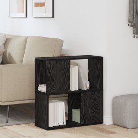 Estantería Negra Roble 60x24x63 cm Madera