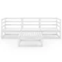 4-teiliges Garten-Lounge-Set aus weißem massivem Kiefernholz von vidaXL, Gartensets - Ref: Foro24-3075325, Preis: 209,39 €, R...