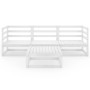 4-teiliges Garten-Lounge-Set aus weißem massivem Kiefernholz von vidaXL, Gartensets - Ref: Foro24-3075325, Preis: 212,11 €, R...