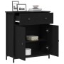 Aparador Negro de Roble 70x30x80 cm de Madera Ingenierizada y Acero de , Aparadores - Ref: Foro24-863159, Precio: 92,36 €, De...