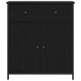 Aparador Negro de Roble 70x30x80 cm de Madera Ingenierizada y Acero de , Aparadores - Ref: Foro24-863159, Precio: 92,36 €, De...