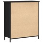 Aparador Negro de Roble 70x30x80 cm de Madera Ingenierizada y Acero de , Aparadores - Ref: Foro24-863159, Precio: 92,36 €, De...