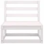 7-teiliges Gartenlounge-Set aus weißem massivem Kiefernholz von vidaXL, Gartensets - Ref: Foro24-3075335, Preis: 388,33 €, Ra...