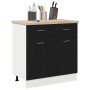 Armario con Cajón en Roble Negro, 80x46x81.5 cm, Hecho de Madera Elaborada by , Kitchen cabinets - Ref: Foro24-863277, Price:...