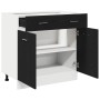 Armario con Cajón en Roble Negro, 80x46x81.5 cm, Hecho de Madera Elaborada by , Kitchen cabinets - Ref: Foro24-863277, Price:...