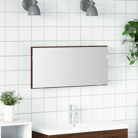 Gabinete Espejo de Baño  con Luz LED Roble Marrón 80x37 cm | Foro24.es | Tu tienda online para hogar, jardín y más Foro24.es