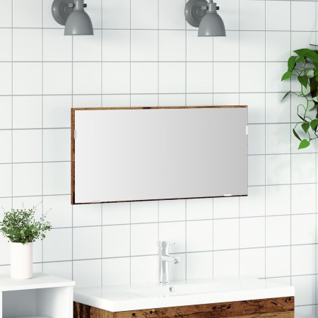 Gabinete de Espejo de Baño con Luz LED Madera Vieja 80x37 cm von , Badezimmerwaschtische - Ref: Foro24-863306, Preis: 62,39 €...